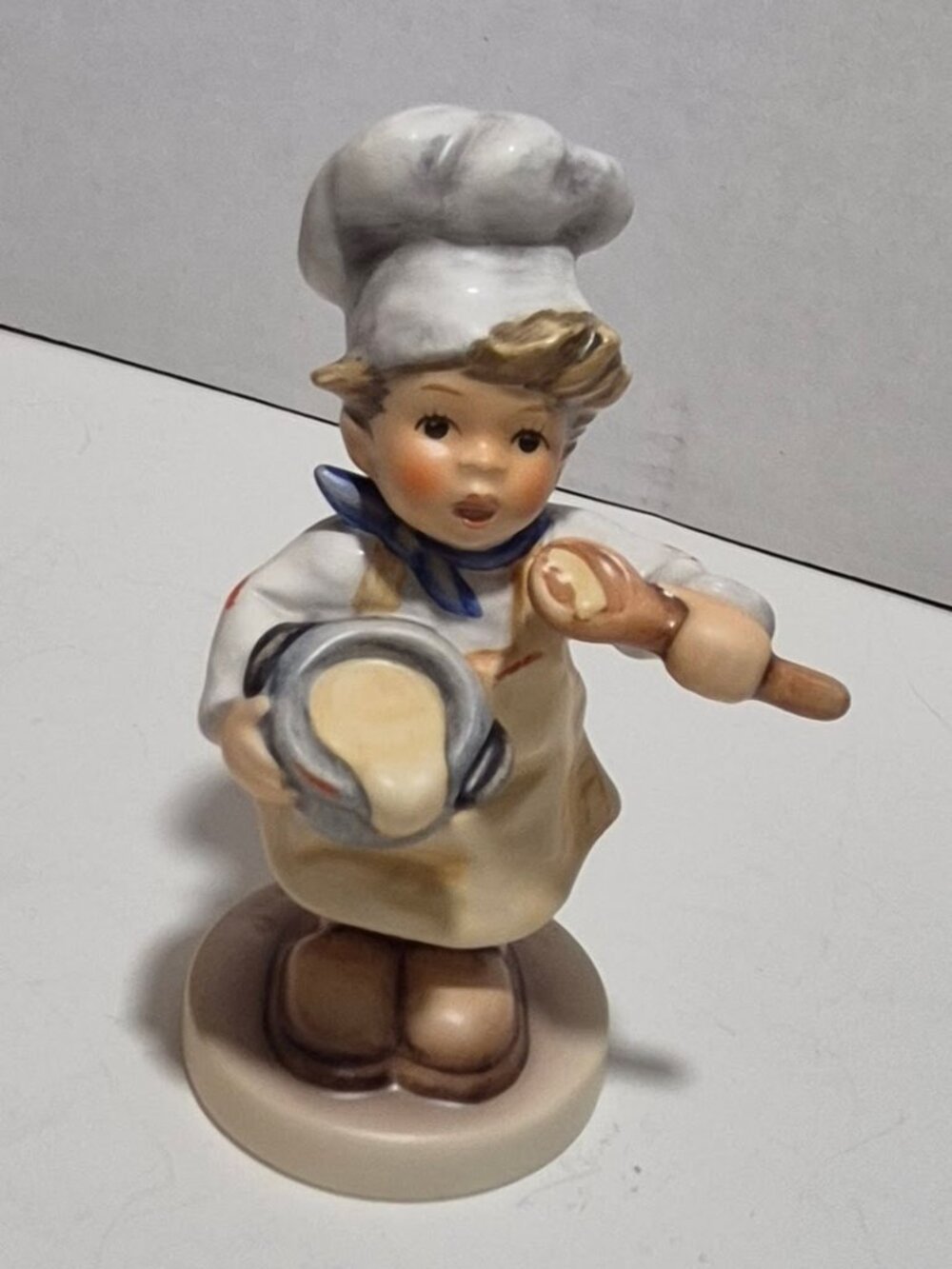 Goebel Hummel Figurine, In the Kitchen, chef in training. 1998